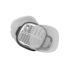 Imagem de RALADOR EM AÇO INOX COM POTE E TAMPA EM PLÁSTICO 5X19X14CM - TUUT - Yangzi Brasil Corporation S A 