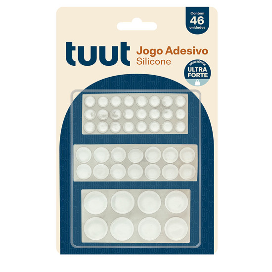 Imagem JOGO DE ADESIVOS DE SILICONE ANTI-IMPACTO 46 UNIDADES - TUUT
