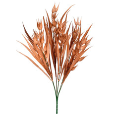 Imagem de BUQUÊ DECORATIVO DE GRAMA MISTA LARANJA EM PLÁSTICO MOLDÁVEL 40X13CM - GRILLO - Grillo Ltda