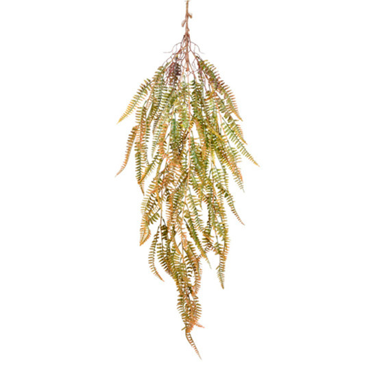 Imagem PENDENTE DECORATIVO DE FOLHAS VERDE OUTONO EM PLÁSTICO MOLDÁVEL 110X25CM - GRILLO