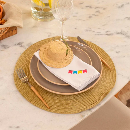 Imagem GUARDANAPO 4 PEÇAS HOME SÃO JOÃO ENCANTOS DO ARRAIÁ EM ALGODÃO 45X45CM - COPA&CIA