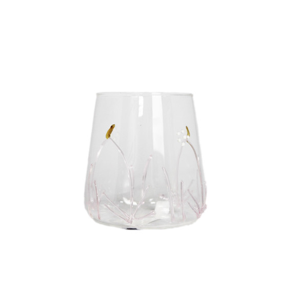 Imagem COPO DE VIDRO 10X8X8CM BOROSSILICATO FLOWERS 450ML - RIBEIRO E PAVANI