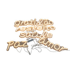 Imagem de CASCATA DE PALAVRAS DECORATIVA EM LED AMARELO 6M 220V - Dinatale Import Ltda