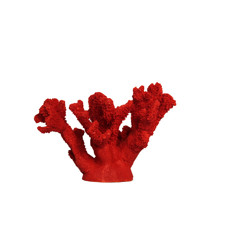 Imagem de ESCULTURA DECORATIVA EM FORMATO DE CORAL EM RESINA VERMELHA 13X18X16CM - LUCATTI - Lucatti Artes E Decoracoes Ltda