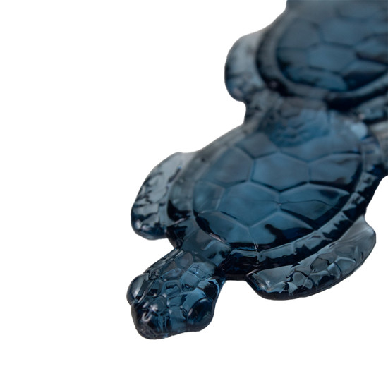 Imagem PEGADOR DE SALADA EM ACRÍLICO AZUL FORMATO TARTATUGA 33X7 CM