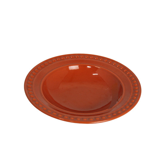 Imagem CONJUNTO DE 6 PRATOS FUNDOS ATENAS EM CERÂMICA CANTALOUPE - PORTO BRASIL CERÂMICA