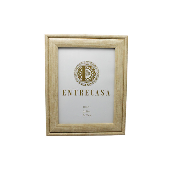 Imagem PORTA-RETRATO DECORATIVO EM MDF COM BORDA BEGE CLARO 25X20X2CM - ENTRECASA