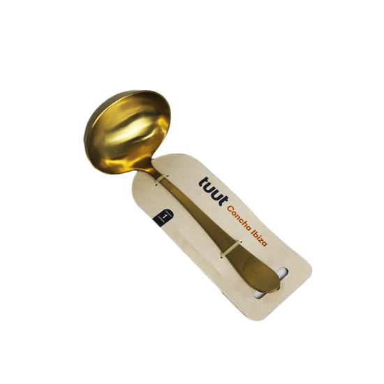 Imagem CONCHA IBIZA EM AÇO INOX DOURADO 22X9CM - TUUT