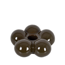 Imagem de CASTIÇAL DECORATIVO EM CERÂMICA PRETO 4X10CM - GRILLO - Grillo Ltda