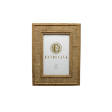 Imagem de PORTA-RETRATO DECORATIVO EM MDF E BORDA TEXTURIZADA CARAMELO 22X17X2CM - ENTRECASA - Inverno Verao Comercio De Modas E Decoracao Eireli