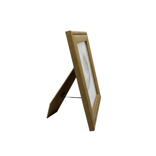 Imagem PORTA-RETRATO DECORATIVO EM MDF COM BORDA BEGE AMADEIRADO 25X20X2CM - ENTRECASA