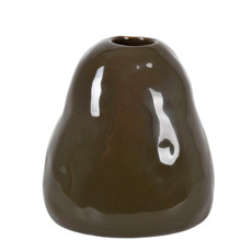 Imagem de VASO BRANCO DECORATIVO EM CERÂMICA PRETO 13X8,5CM - GRILLO - Grillo Ltda