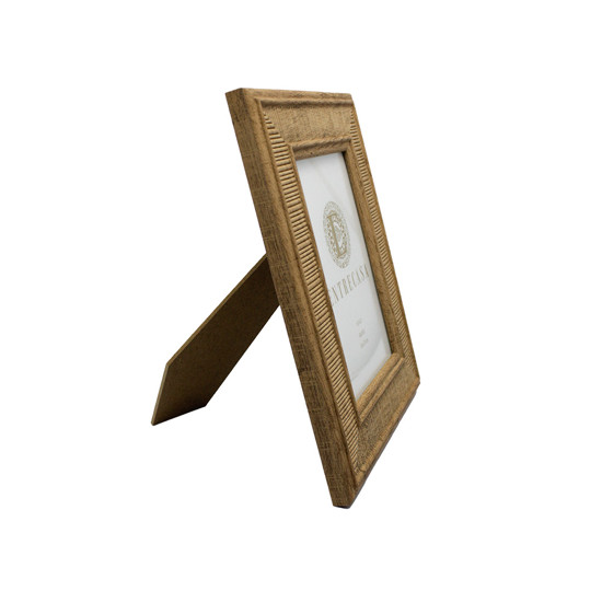 Imagem PORTA-RETRATO DECORATIVO EM MDF E BORDA TEXTURIZADA CARAMELO 22X17X2CM - ENTRECASA