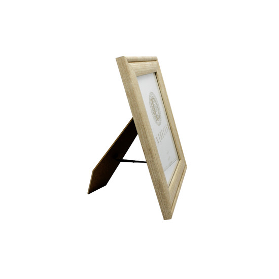 Imagem PORTA-RETRATO DECORATIVO EM MDF COM BORDA BEGE CLARO 25X20X2CM - ENTRECASA