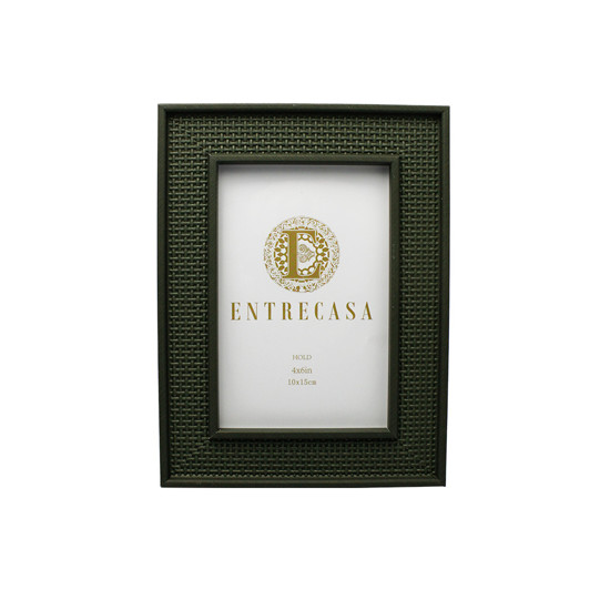Imagem PORTA-RETRATO DECORATIVO EM MDF COM BORDA VERDE 20,5X15,5X2CM - ENTRECASA