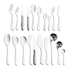 Imagem de FAQUEIRO DE AÇO INOX CROISÉ 130 PEÇAS COM ESTOJO EM MADEIRA - WOLFF - Rojemac Impotacao E Exportacao Ltda