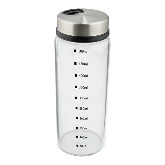 Imagem PORTA CONDIMENTO EM VIDRO BOROSSILICATO E TAMPA EM AÇO INOX 450ML - DYNASTY