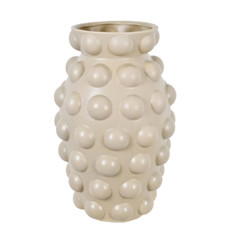 Imagem de VASO DECORATIVO EM CERÂMCIA BEGE 18X18CM - GRILLO - Grillo Ltda