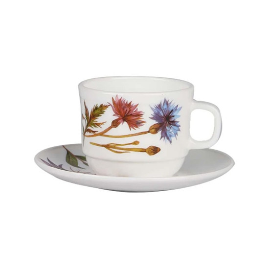 Imagem JOGO DE 2 PEÇAS PARA CHÁ 250ML EM VIDRO OPALINO 9X15X15CM - FULL FIT