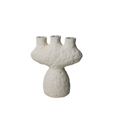 Imagem de CASTIÇAL DECORATIVO EM RESINA BRANCO PARA 9 VELAS 15X14X7 CM - Grillo Ltda