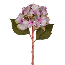 Imagem de HASTE DECORATIVA DE HORTÊNSIA SILVESTRE LAVANDA OUTONO EM PLÁSTICO MOLDÁVEL - GRILLO - Grillo Ltda