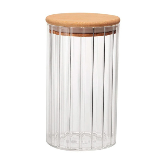 Imagem PORTA MANTIMENTO EM VIDRO BOROSSILICATO COM TAMPA EM BAMBU 750ML - DYNASTY