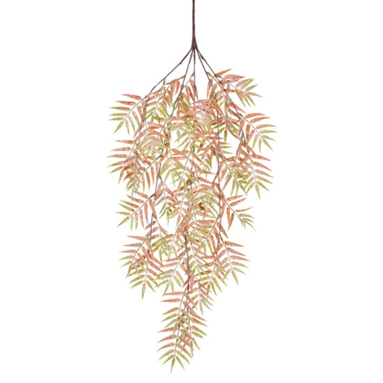 Imagem PENDENTE DECORATIVO DE SAMAMBAIA VERDE OUTONO EM PLÁSTICO MOLDÁVEL 72X17CM - GRILLO