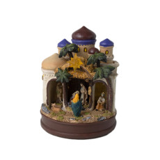 Imagem de PRESÉPIO DECORATIVO DE RESINA COM LED, MUSICA E MOVIMENTO MOVIDO A PILHAS 17X17X23CM - GRILLO 58882 - Grillo Ltda