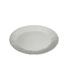 Imagem de TRAVESSA FUNDA GRANDE EM CERÂMICA BRANCA COM BORDA DOURADA - SCALLA CERÂMICA - Scalla Ceramica Artistica Ltda-Epp