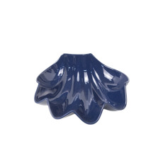 Imagem de PETISQUEIRA FORMATO CONCHA EM MELAMINA COR AZUL ESCURO 17X17X7 CM - Inverno Verao Comercio De Modas E Decoracao Eireli