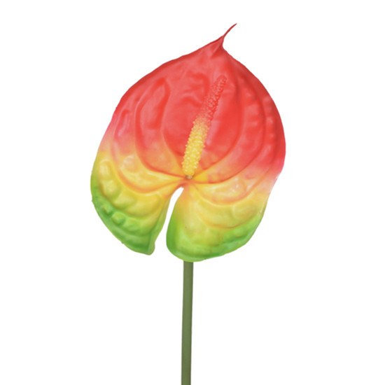 Imagem HASTE DECORATIVA DE ANTÚRIO VERMELHO EM PLÁSTICO MOLDÁVEL 70X15CM - GRILLO