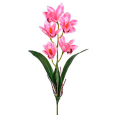 Imagem de HASTE DECORATIVA DE ORQUÍDEA ROSA COM RAIZ EM PLÁSTICO MOLDÁVEL 58X14CM - GRILLO - Grillo Ltda