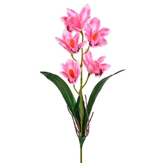 Imagem HASTE DECORATIVA DE ORQUÍDEA ROSA COM RAIZ EM PLÁSTICO MOLDÁVEL 58X14CM - GRILLO