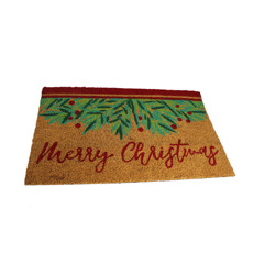 Imagem de TAPETE NATALINO MERRY CHRISTMAS DECORATIVO EM FIBRA 75X45CM - MAGIZI - Yangzi Brasil Corporation S A 