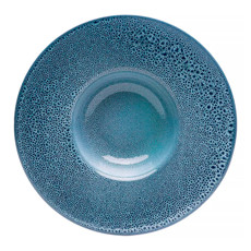 Imagem de PRATO FUNDO PARA RISOTO EM CERÂMICA MARINE AZUL 28CM - WOLFF - Rojemac Impotacao E Exportacao Ltda