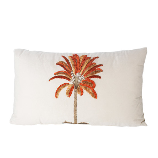 Imagem RINEIRA DECORATIVA EM VELUDO BEGE OFF WITE COM BORDADO 50X3010 CM