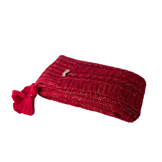 Imagem PESEIRA EM TRICÔ COM LUREX NA COR VERMELHA 90CM X 2,50M