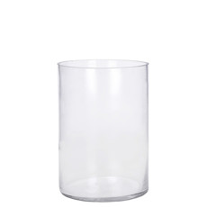 Imagem de VASO DECORATIVO FORMATO TUBULAR EM VIDRO TRANSPARENTE 20X15CM - GRILLO - Grillo Ltda