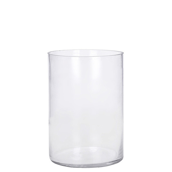 Imagem VASO DECORATIVO FORMATO TUBULAR EM VIDRO TRANSPARENTE 20X15CM - GRILLO