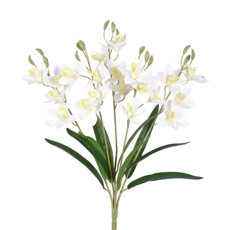 Imagem de BUQUÊ DECORATIVO DE ORQUÍDEA CYMBIDIUM TOQUE REAL EM PLÁSTICO MOLDÁVEL - GRILLO - Grillo Ltda
