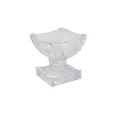 Imagem de CENTRO DE MESA EM VIDRO TRANSPARENTE 14,5X14,5X14CM - GRILLO 59403 - Grillo Ltda