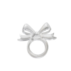 Imagem de PORTA GUARDANAPO FORMATO LAÇO EM ACRÍLICO TRANSPARENTE 7X7X1CM - Conceito Decoração Comercio Exp E Represet