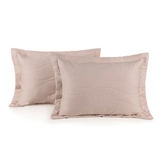 Imagem de JOGO NOVARA DE 2 SUPER PORTA TRAVESSEIROS 300 FIOS EM ALGODÃO ROSÉ - TRUSSARDI - Karsten S.A 