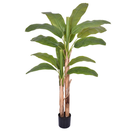 Imagem PLANTA BANANEIRA TOQUE REAL VERDE COM FOLHAS EM PVC E TRONCO EM PLÁSTICO - GRILLO