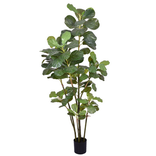 Imagem PLANTA FICUS LIRATA TOQUE REAL COM FOLHAS VERDES EM PVC E TRONCO EM PLÁSTICO - GRILLO