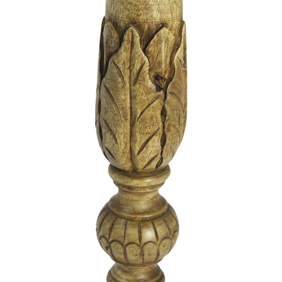 Imagem CASTIÇAL ESPARTA DECORATIVO EM MADEIRA 68X12X12 CM - FLORAL ATLANTA