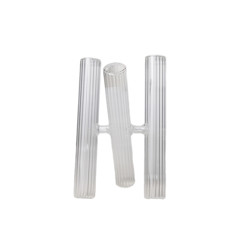 Imagem de VASO DECORATIVO EM VIDRO TRANSPARENTE 20X12X10 CM - Grillo Ltda