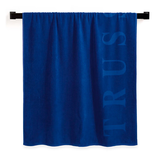 Imagem TOALHA DE PRAIA FELPUDO AZUL MARINHO 100% EM ALGODÃO 180X86 CM - TRUSSARDI