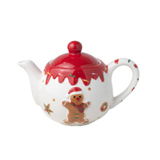 Imagem de CHALEIRA NATALINA DECORATIVA COLORIDA EM CERÂMICA 13X18X12 CM - Cromus Embalagens Ind. E Com. Ltda