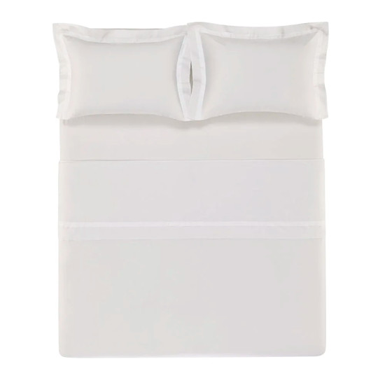 Imagem JOGO DE CAMA VERCELLI KING 300 FIOS 100% EM ALGODÃO EGÍPCIO BRANCO - TRUSSARDI